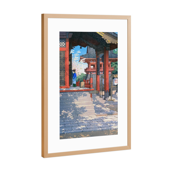 Poster mit Rahmen Kupfer "Meguro Fudo Tempel" artboxONE - Reise,Architektur,Städte / Tokio