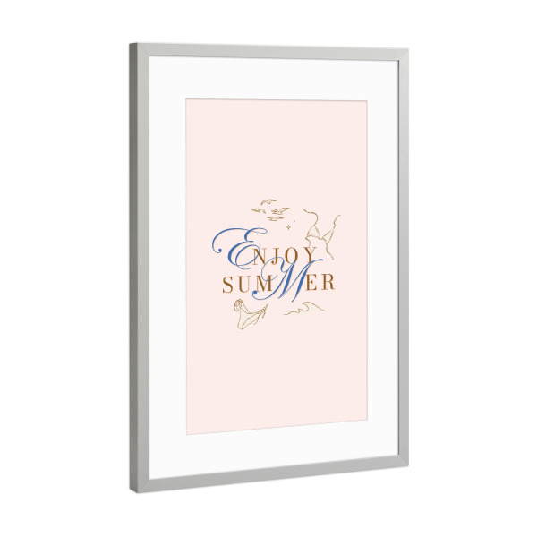 Poster mit Rahmen Silber "Genieße den Sommer" artboxONE - Reise,Reise / Strand und Meer