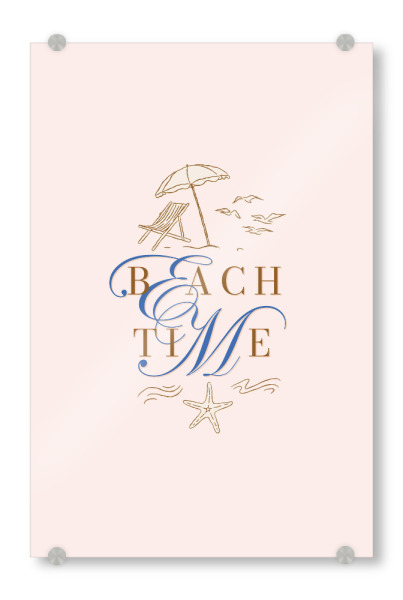 Acrylglasbild "Sommer strandzeit illustration" artboxONE - Reise,Reise / Strand und Meer