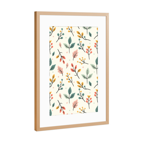 Poster mit Rahmen Kupfer "Botanisches Summen" artboxONE - Floral