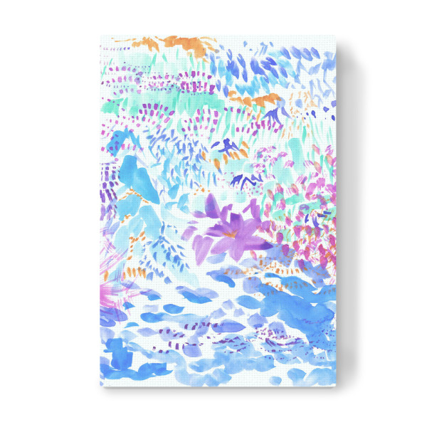 Leinwandbild "Danushka - Cheerful Elements A" artboxONE - Floral,Abstrakt - Abstrakt,Bunt,Farbenfroh,Aquarell,Blüte,Maximalism,Dopamine,Colourful