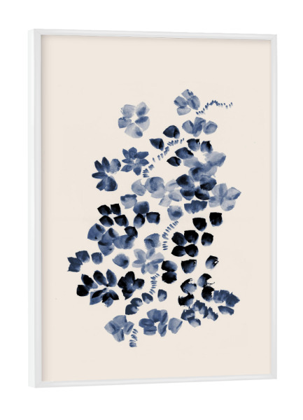 Poster mit weißem Rahmen "Danushka - Blossoms on a Vine" artboxONE - Natur,Floral - Aquarell,Maritim,Wasserfarbe,Gemälde,Kunst,Blüten,Blumen,Natur