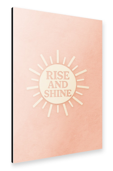 Alu-Dibond "Rise And Shine (Pastel Pink)" 30x20 cm artboxONE