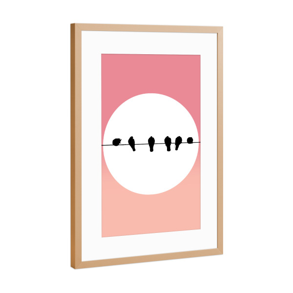 Poster mit Rahmen Kupfer "Sunrise rose" artboxONE - Natur,Abstrakt,Geometrie