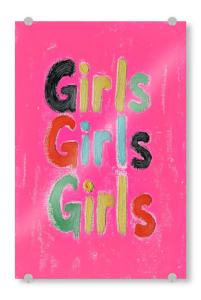 Acrylglasbild "Glückliche Kindheit" artboxONE - Typografie,Für Kinder,Abstrakt