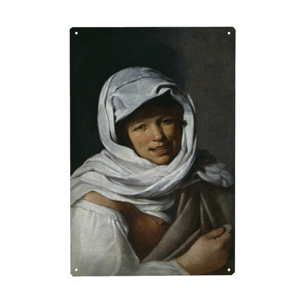 Holzbild "Das Mädchen mit einer Münze" artboxONE - Menschen,Für Mama,Für Papa