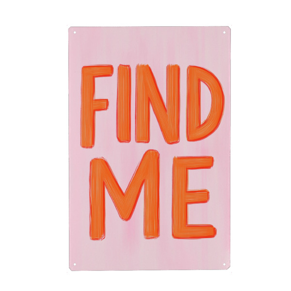 Holzbild "Find my, my Love" artboxONE - Typografie,Menschen,Liebe