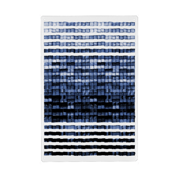 Holzbild "Danushka - Watercolour Mosaic" artboxONE - Abstrakt,Geometrie,Unterwasser - Aquarell,Maritim,Wasserfarbe,Gemälde,Kunst,Form,Viereck,Muster