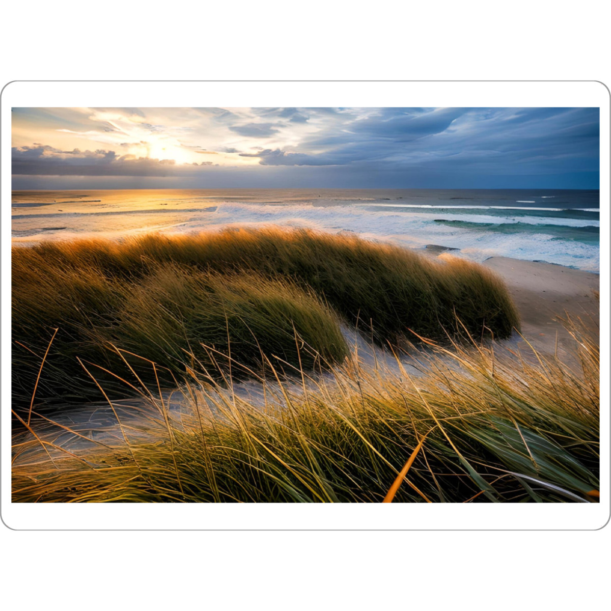 Tischset "Abendstimmung Meer" artboxONE - Natur,Reise,Reise / Strand und Meer - Abendstimmung,Goldene stunde,Meer,Nordseeküste - Bild abendstimmung
