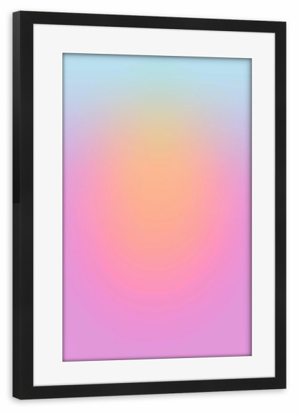 Poster mit Rahmen schwarz "Futuristische Aura" artboxONE - Natur,Abstrakt