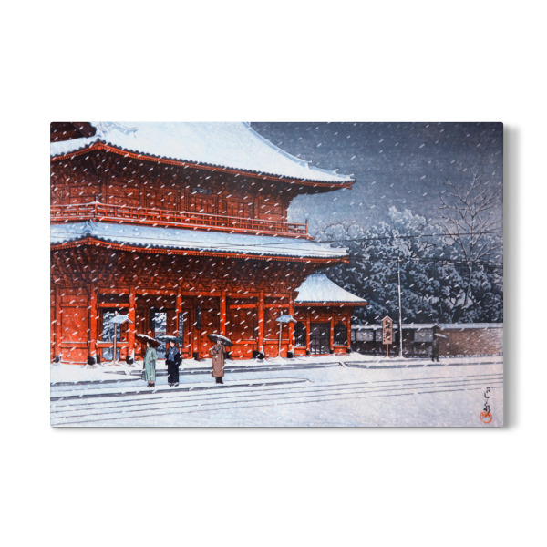Galerie-Print "Schnee über Zojoji -Tempel" 30x20 cm artboxONE