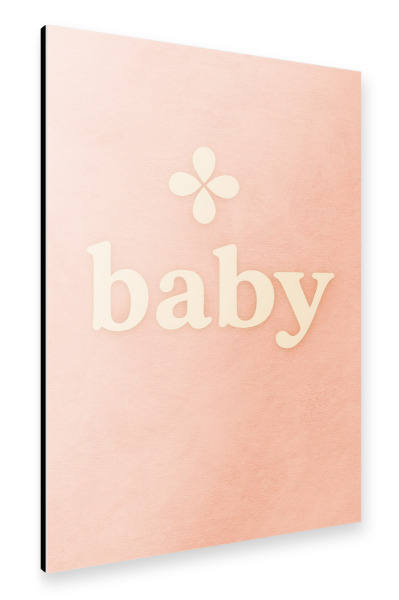 Alu-Dibond "Baby (Pastell Rosa)" 30x20 cm artboxONE