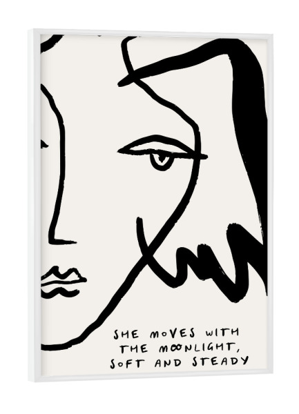 Poster mit weißem Rahmen "Cosmic Notes (Two)" artboxONE - Typografie,Menschen,Für Mama