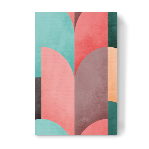 Leinwandbild "Mid Mod Geometrie Sonnenaufgang" artboxONE - Abstrakt,Geometrie