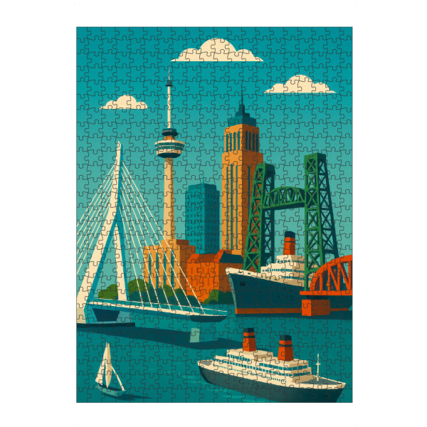 Puzzle Ravensburger "Rotterdam Cityscape" artboxONE - Reise,Abstrakt,Städte / Weitere
