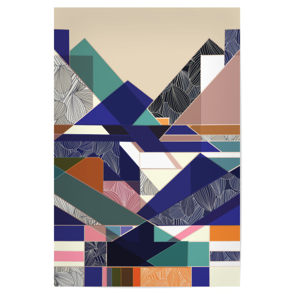 Poster "Danushka - Urban Origami" artboxONE - Abstrakt,Geometrie - Abstrakt,Modern,Bunt,Farbenfroh,Geometrisch,Grafik,Grafische kunst