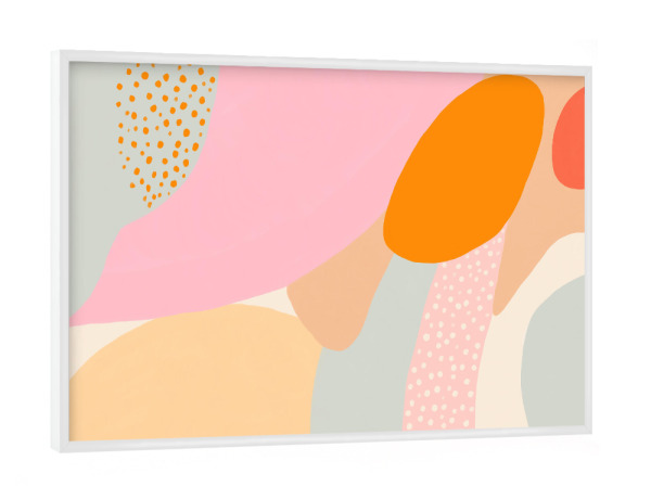 Poster mit weißem Rahmen "Sommerliche Kleckse" artboxONE - Natur,Abstrakt,Geometrie