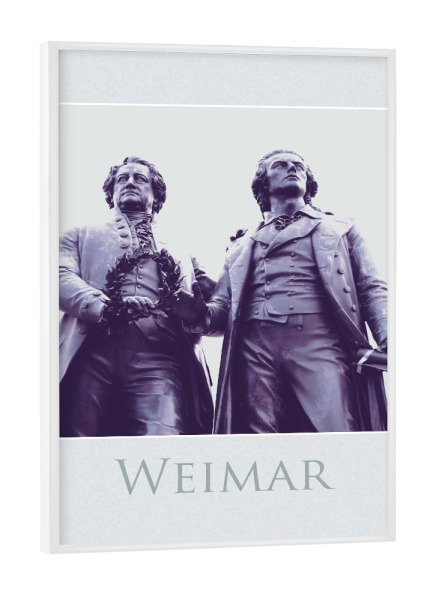 Poster mit weißem Rahmen "Das Denkmal in Weimar" artboxONE - Reise,Architektur,Reise / Länder