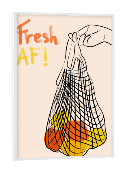 Poster mit weißem Rahmen "Halten Sie es frisch af" artboxONE - Abstrakt