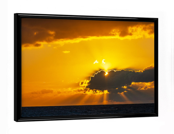 Poster mit schwarzem Rahmen "Sonnenuntergang auf der Ostsee" artboxONE - Natur,Reise,Reise / Strand und Meer