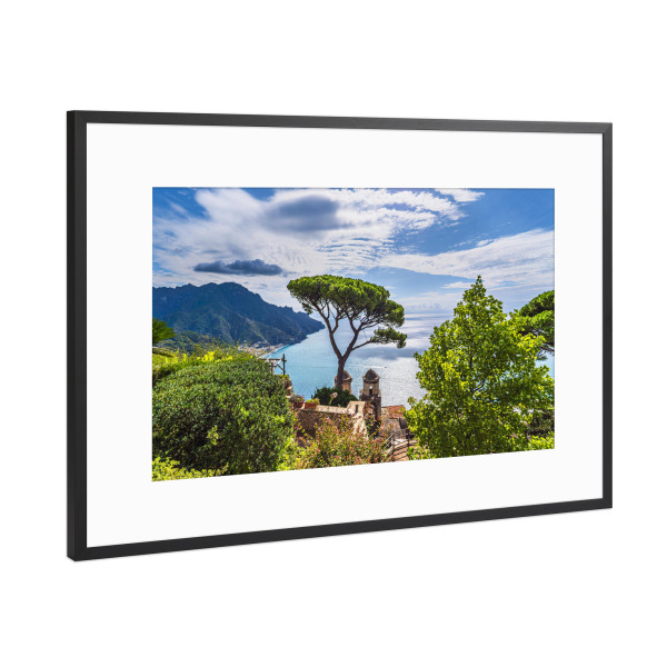 Poster mit Rahmen Schwarz (Metallic) "Ravello in Italien" artboxONE - Natur,Reise,Architektur,Reise / Strand und Meer,Reise / Länder