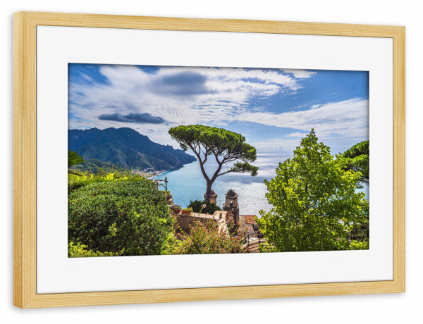Poster mit Rahmen kiefer "Ravello in Italien" artboxONE - Natur,Reise,Architektur,Reise / Strand und Meer,Reise / Länder
