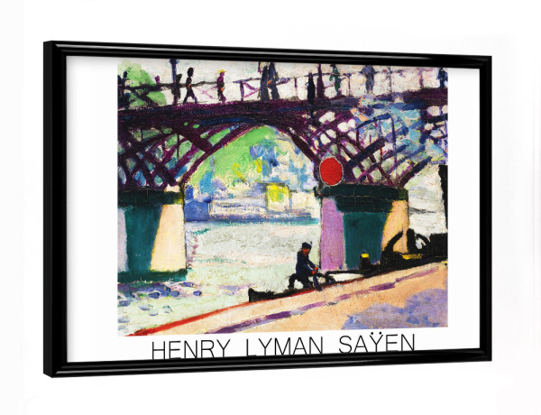 Poster mit schwarzem Rahmen "Pont des Arts 1908 - HLS" artboxONE - Abstrakt