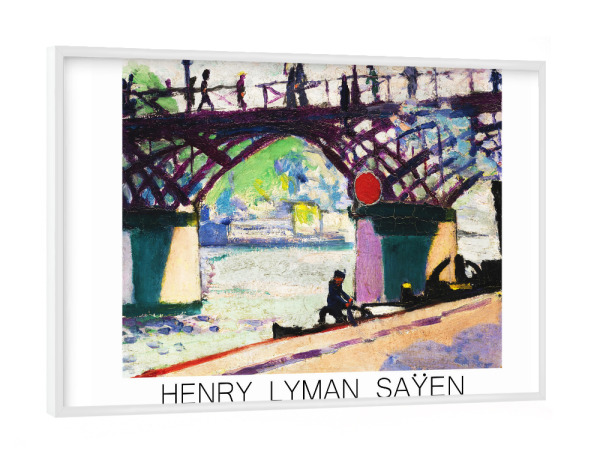 Poster mit weißem Rahmen "Pont des Arts 1908 - HLS" artboxONE - Abstrakt