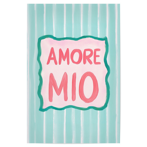 Poster 30x20 cm "Amore Mio Poesie" artboxONE - Typografie,Geometrie,Liebe