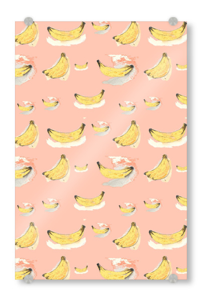 Acrylglasbild "Pink Bananas" artboxONE - Essen & Trinken / Obst & Gemüse - Bananen,Bananas,Fruits,Summer,Sommer,Obst,Küche,Kitchen,Modern,Freaky
