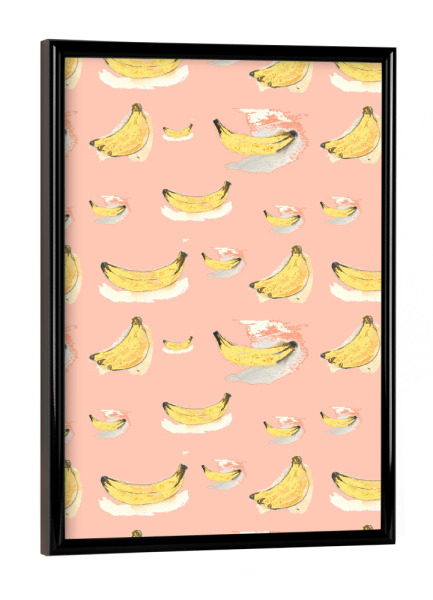 Poster mit schwarzem Rahmen "Pink Bananas" artboxONE - Essen & Trinken / Obst & Gemüse
