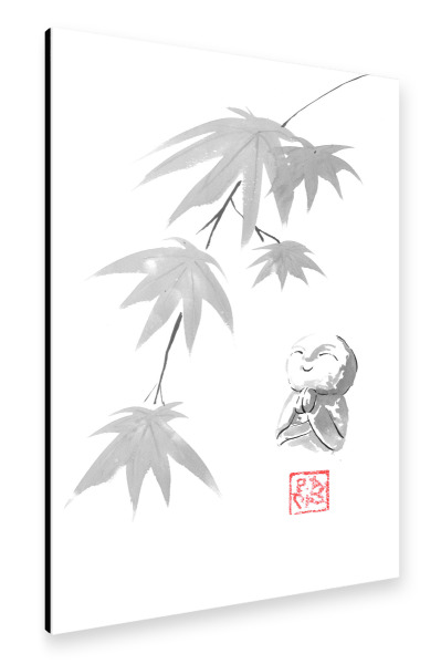 Alu-Dibond "Maple und Jizo" 75x50 cm artboxONE