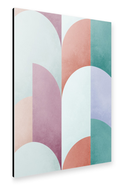 Alu-Dibond "Mid Mod Geometrie Sonnenuntergang" 75x50 cm artboxONE
