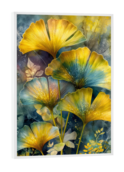 Poster mit weißem Rahmen "Ginkgo Biloba AB" artboxONE - Natur - Biloba,Baum,Wald,Blätter,Natur,Ginkgo biloba,Ginkgo