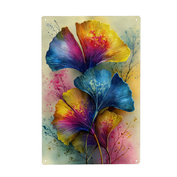 Holzbild "Ginkgo Biloba Ah" artboxONE - Natur - Ginkgo,Biloba,Gingko biloba,Baum,Wald,Blätter,Natur