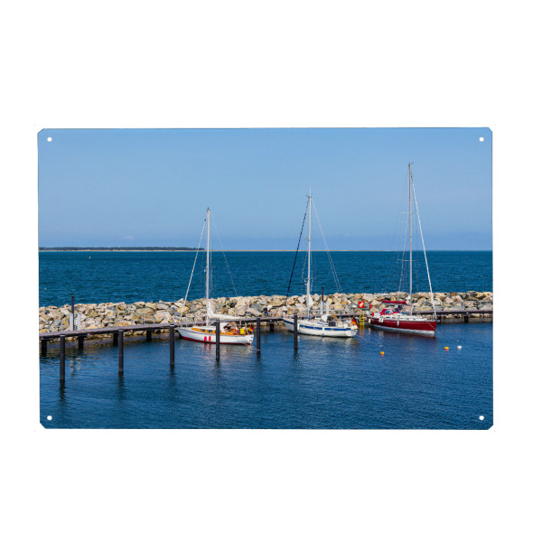 Holzbild "Segelboote im Nothafen" artboxONE - Natur,Reise,Architektur,Reise / Strand und Meer