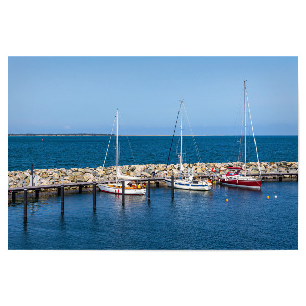 Poster 30x20 cm "Segelboote im Nothafen" artboxONE - Natur,Reise,Architektur,Reise / Strand und Meer