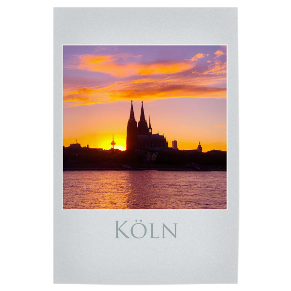 Poster "Dom zu Köln bei Sonnenuntergang" artboxONE - Städte / Köln,Reise,Architektur,Reise / Länder