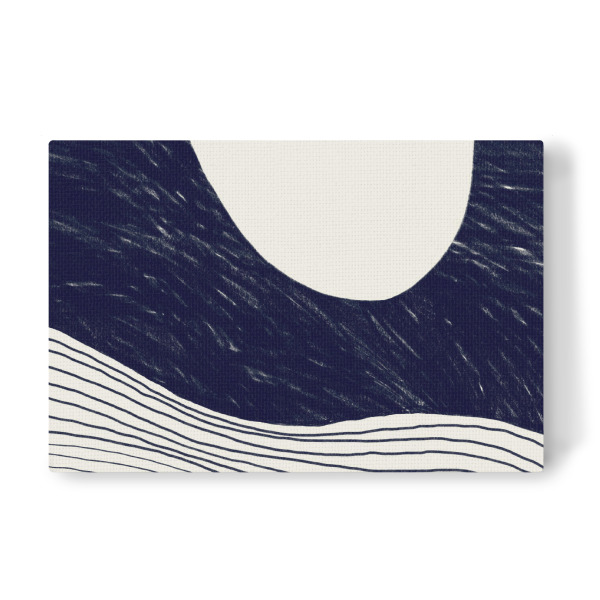 Leinwandbild "Danushka - Travelling Moon" artboxONE - Abstrakt,Galaxy - Mond,Galaxie,Planet,Abstrakt,Linien,Line-art,Landschaft