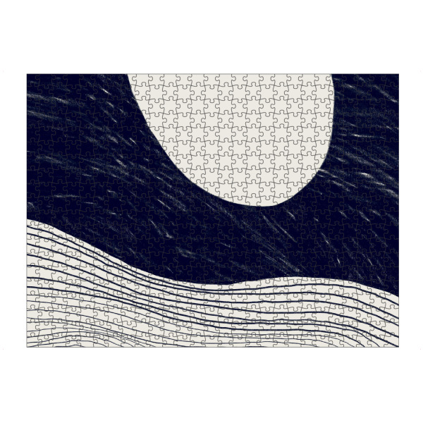 Puzzle Ravensburger "Danushka - Travelling Moon" artboxONE - Abstrakt,Galaxy - Mond,Galaxie,Planet,Abstrakt,Linien,Line-art,Landschaft - Bild mond