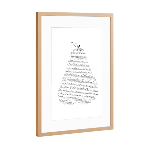 Poster mit Rahmen Kupfer "Danushka - Simple Fruits Pear" artboxONE - Essen & Trinken,Essen & Trinken / Obst & Gemüse