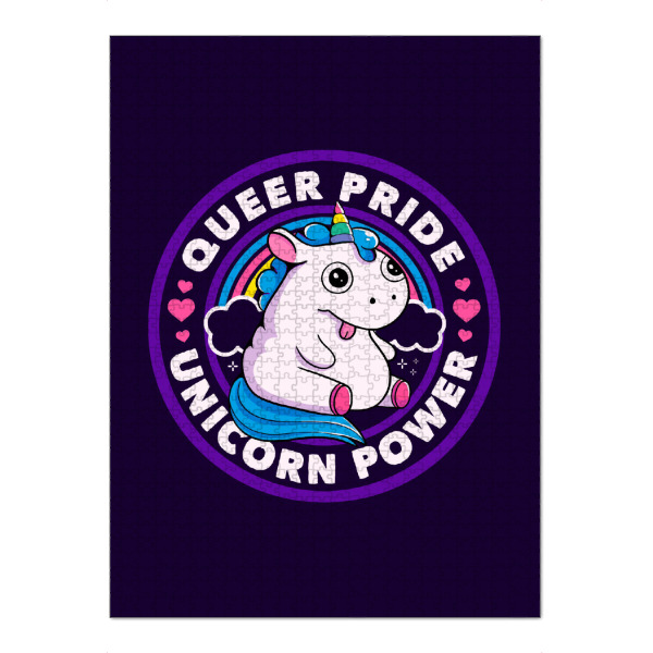 Puzzle Ravensburger "Queer Pride Unicorn Power" artboxONE - Tiere,Lustig