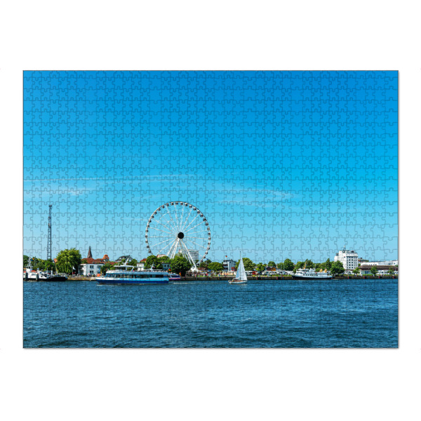 Puzzle Ravensburger "Warnemünde mit Riesenrad" artboxONE - Natur,Reise,Architektur,Reise / Strand und Meer