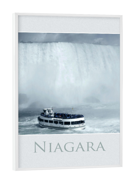 Poster mit weißem Rahmen "Niagara USA/Kanada" artboxONE - Natur,Reise,Reise / Länder