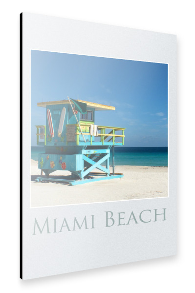 Alu-Dibond "At Miami Beach" 30x20 cm artboxONE