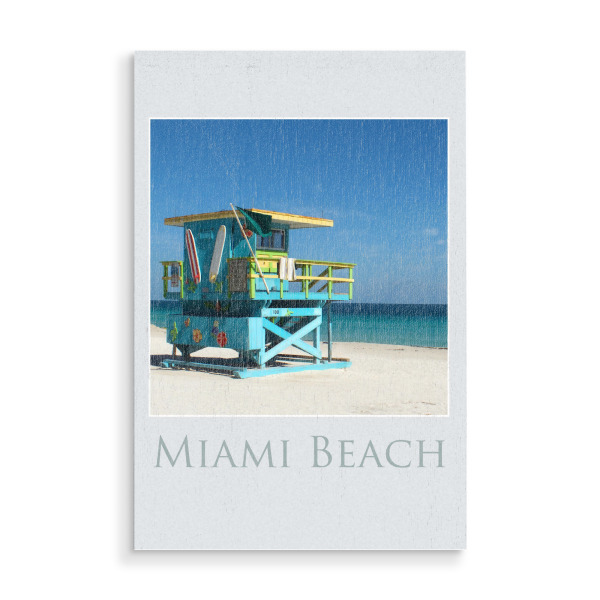 Holzbild "At Miami Beach" artboxONE - Reise,Architektur,Reise / Strand und Meer,Reise / Länder