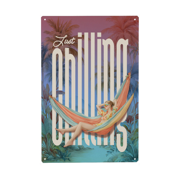 Metall Poster "Nur chilling" artboxONE - Menschen