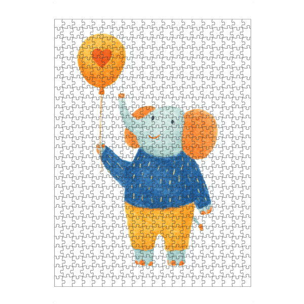 Puzzle Ravensburger "Liebevolle Elefanten Botschaft" artboxONE - Für Kinder,Tiere,Liebe