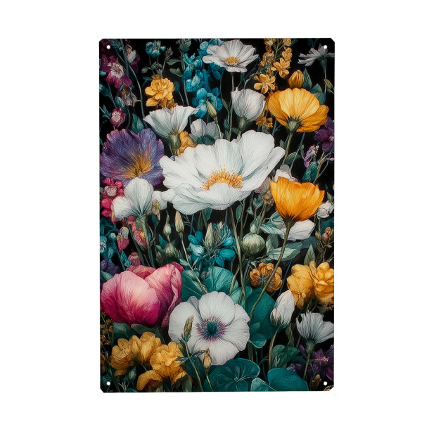 Holzbild "Schöner Blumengarten F (matart)" artboxONE - Natur,Floral - Blumen,Garten,Natur,Modern,Kunst
