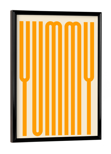 Poster mit schwarzem Rahmen "Lecker" artboxONE - Essen & Trinken